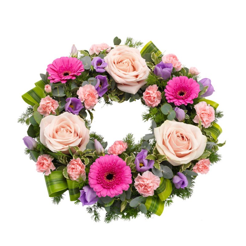 Pink Wreath belfast funeral