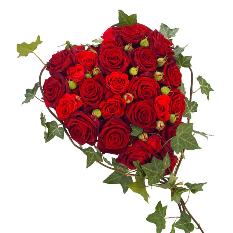 Red Rose Heart funeral flowers belfast