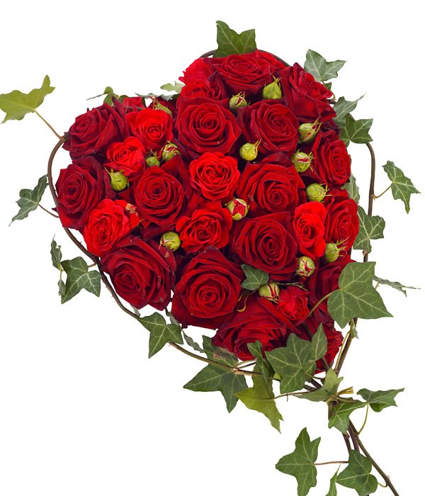 Red Rose Heart funeral flowers belfast