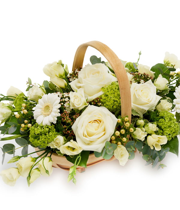 Peaceful Basket funeral flowers